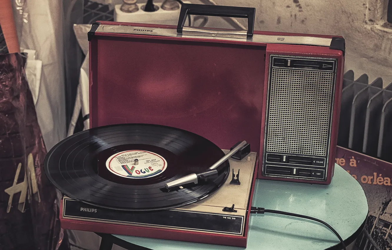 Photo wallpaper music, player, record