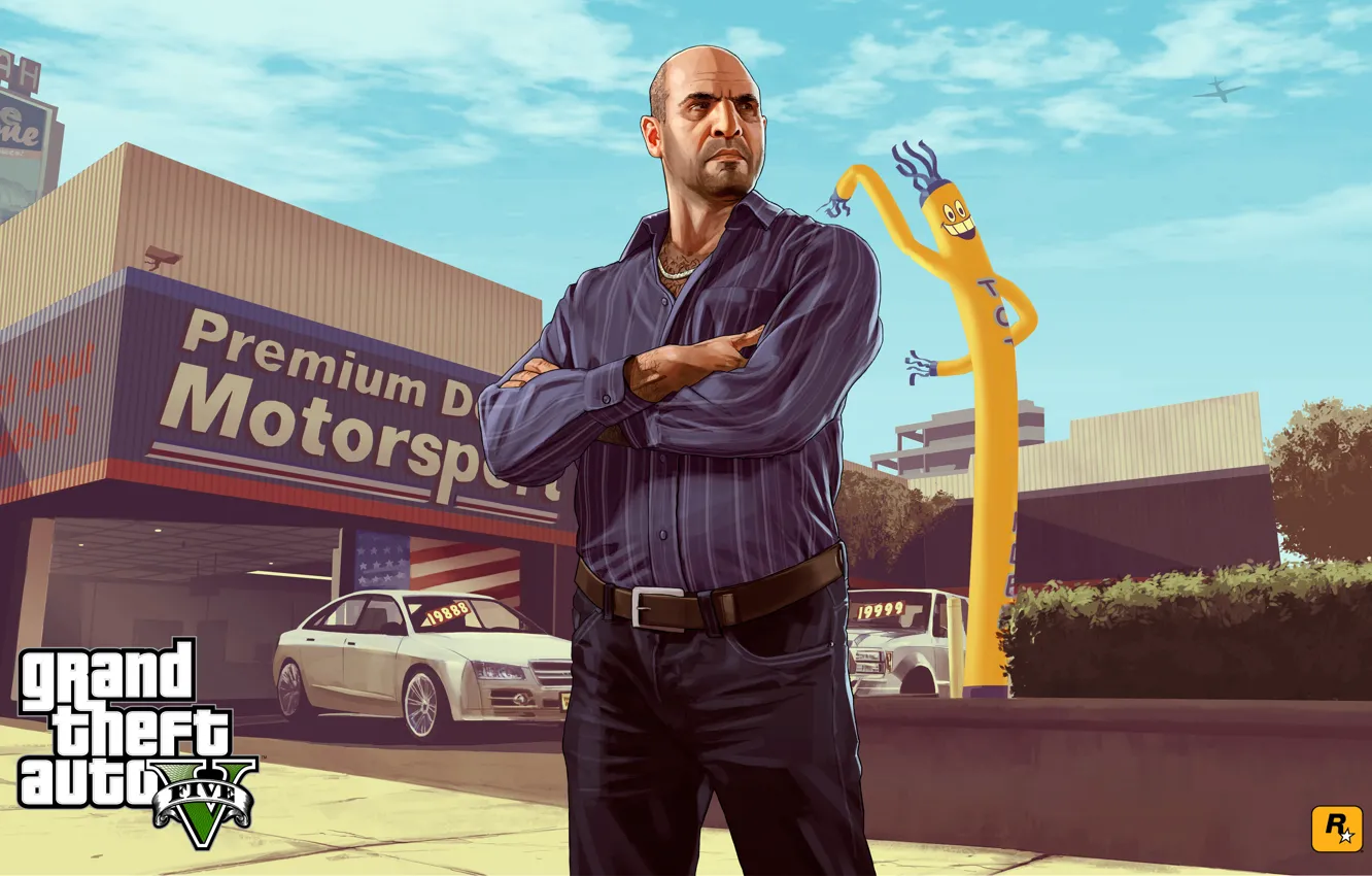 Photo wallpaper gta, Grand Theft Auto V, Rockstar North, Rockstar Games, gta 5, Simeon, Simeon Yetarian, Simon …