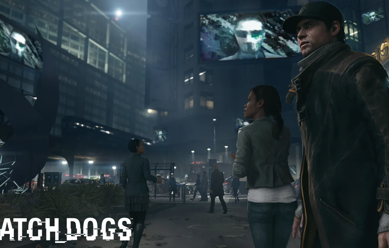 Photo wallpaper street, Watch Dogs, Watchdogs, Aiden Pearce
