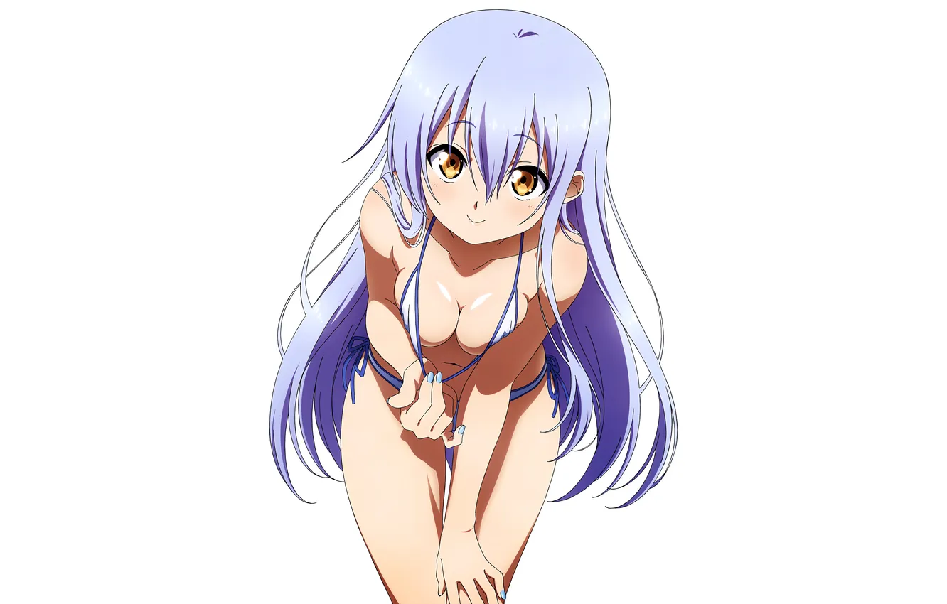 Photo wallpaper girl, sexy, cleavage, long hair, boobs, sexy girl, anime, beautiful