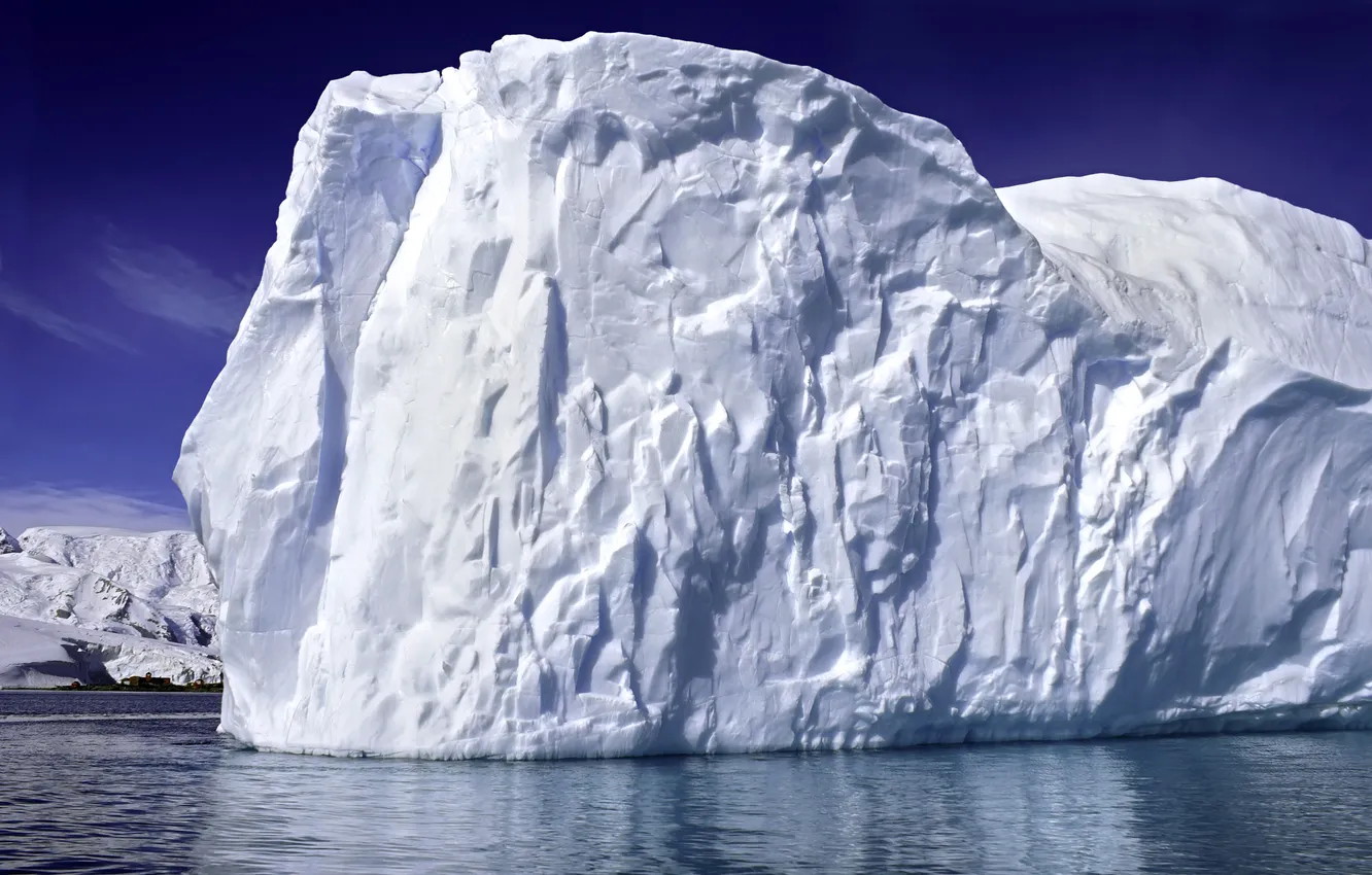 Photo wallpaper station, glacier, iceberg, polar, Iceberg