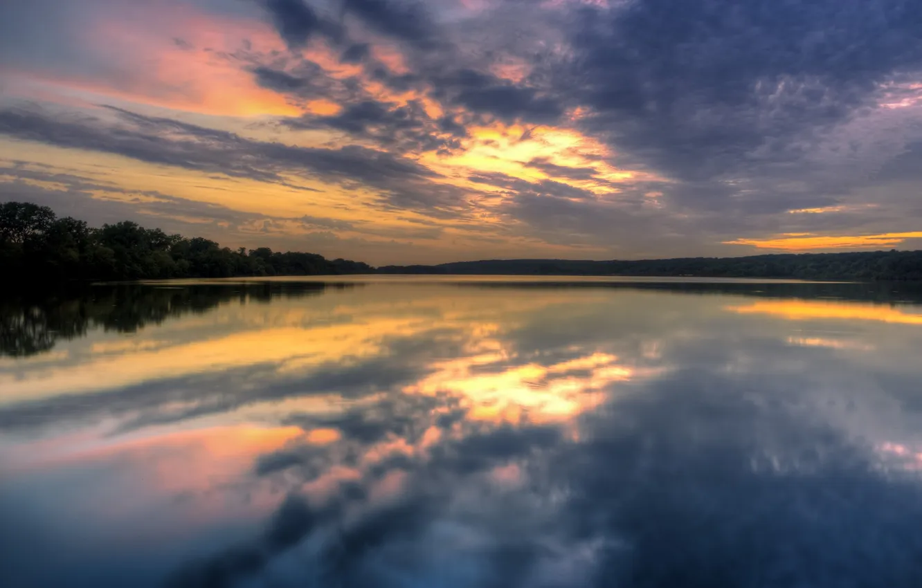 Photo wallpaper lake, USA, USA, Il, Illinois