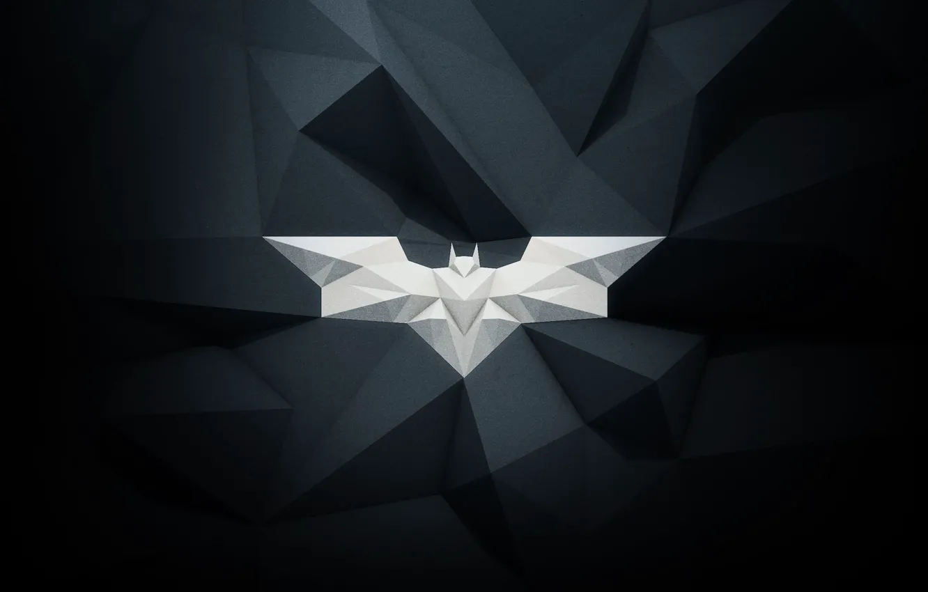 Photo wallpaper batman, white, emblem, black, bat, paper, gray
