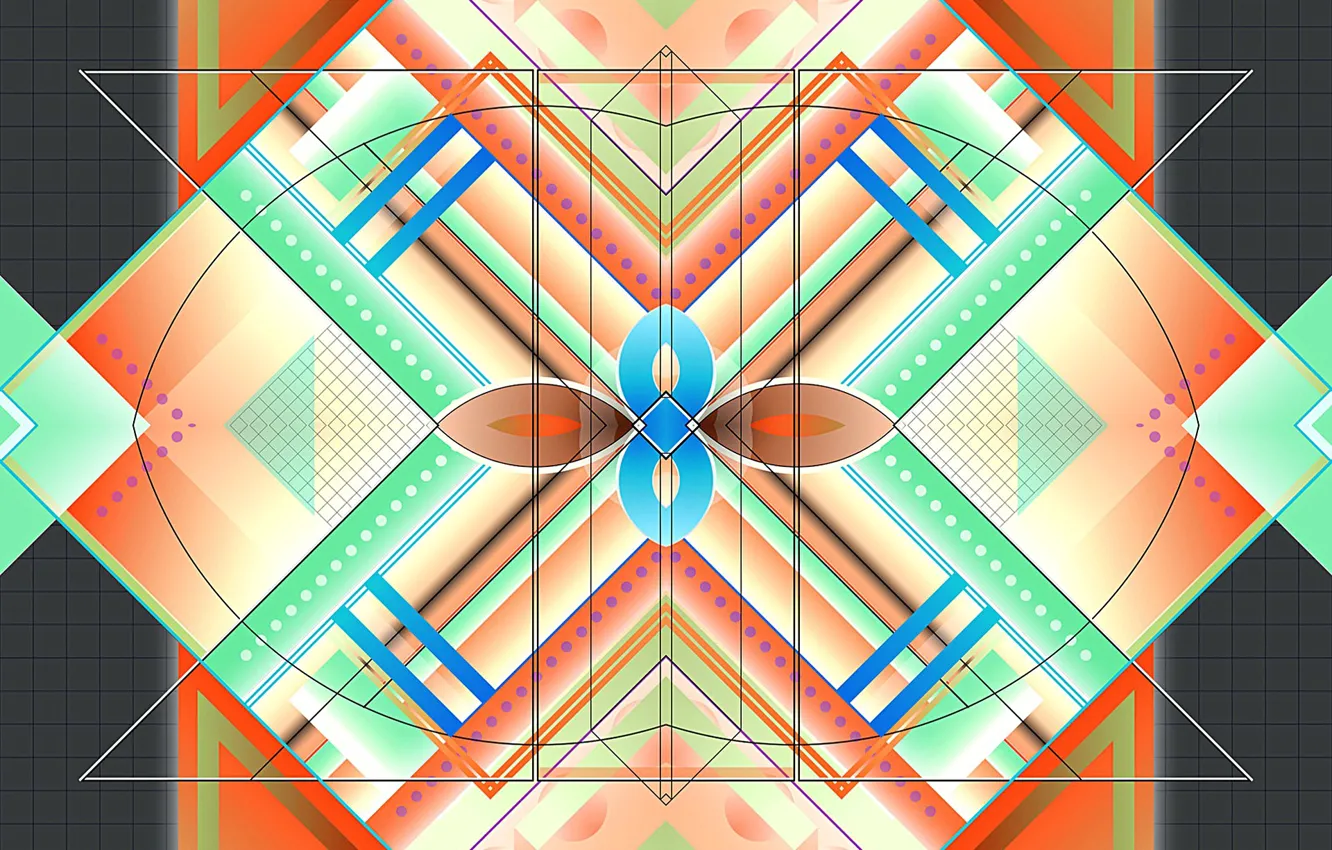 Photo wallpaper line, color, figure