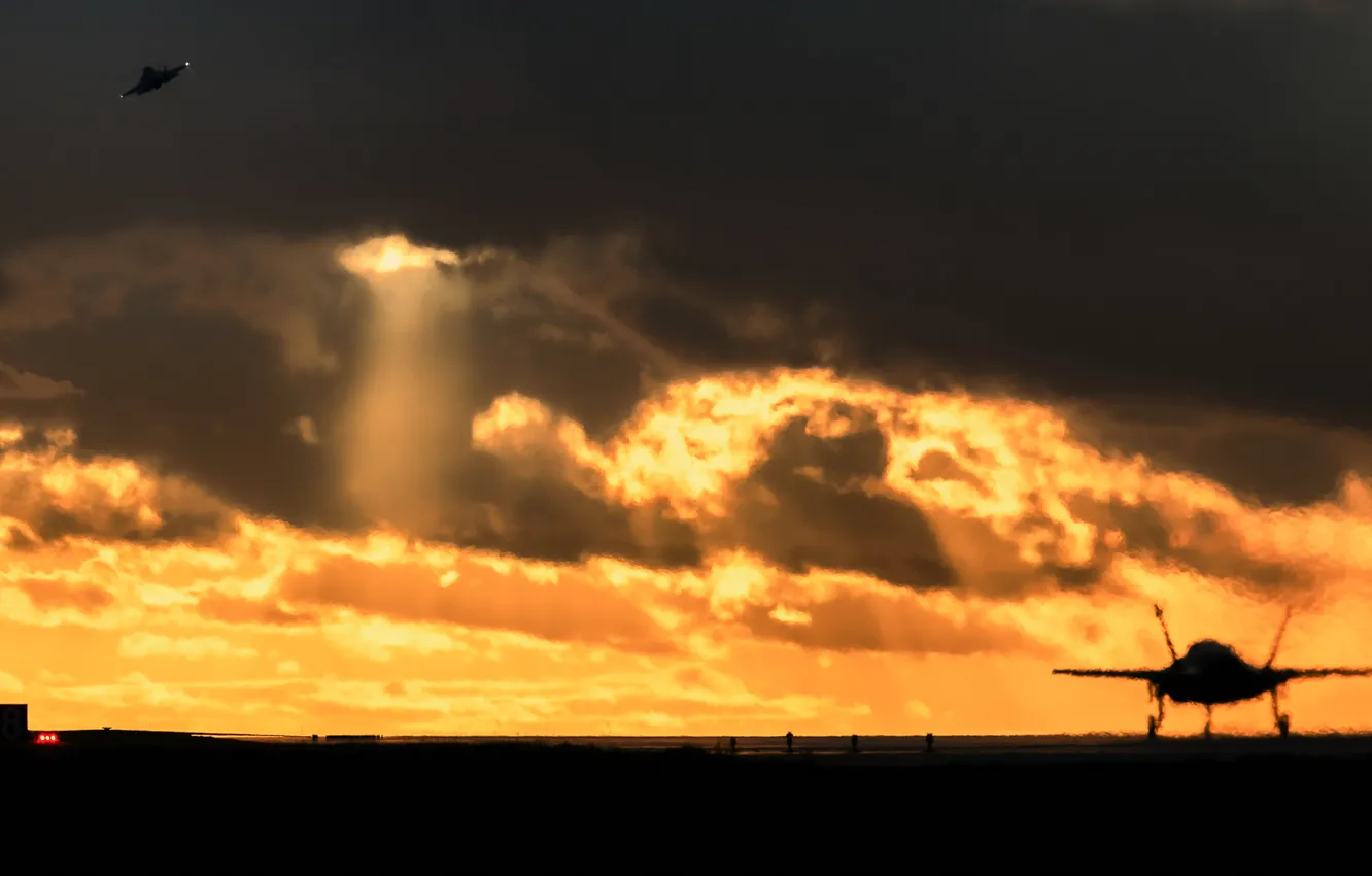 Photo wallpaper military, war, plane, jet