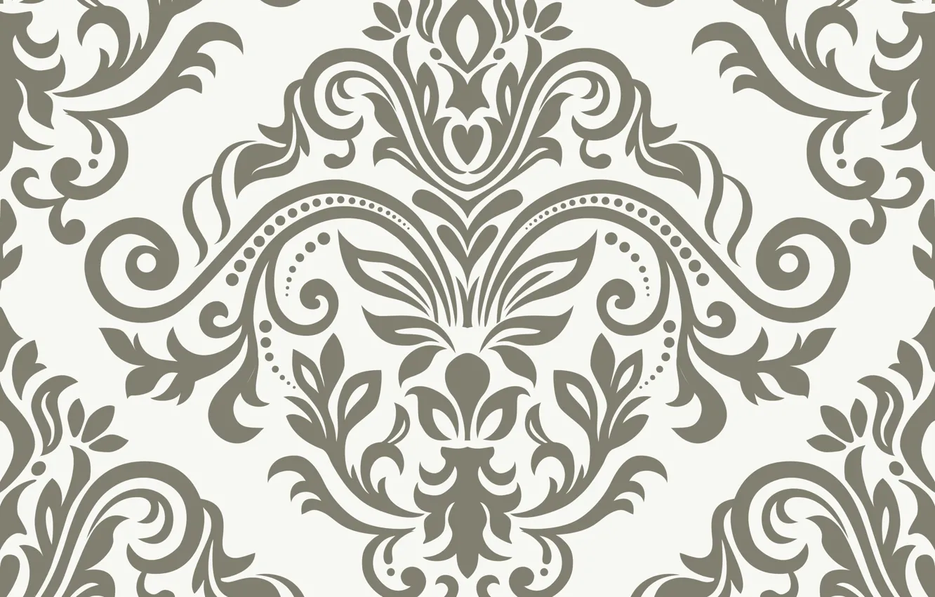 Photo wallpaper flowers, pattern, vector, texture, ornament, with, vintage, pattern