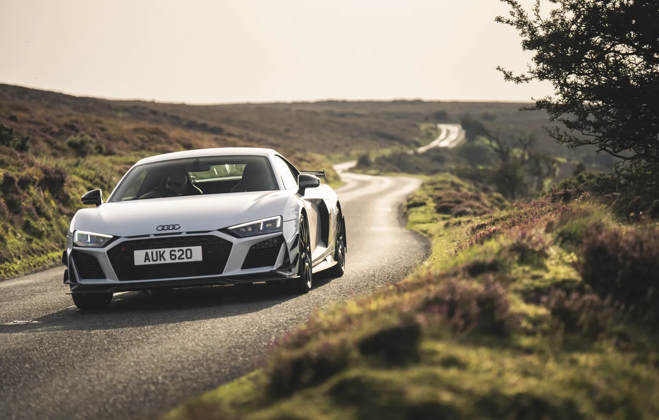 Photo wallpaper Audi, front view, R8, Audi R8 Coupe V10 GT RWD
