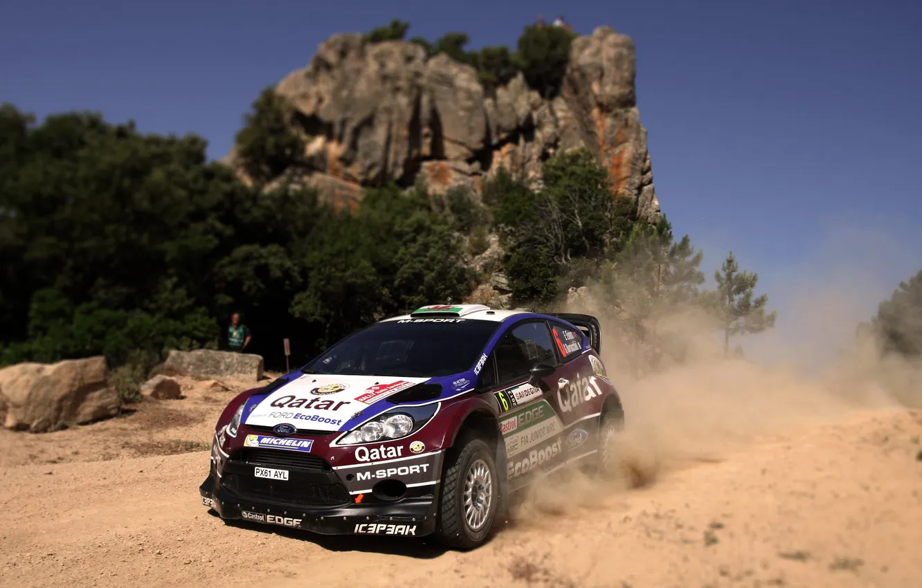 Photo wallpaper machine, auto, race, sport, Ford, day, The hood, Skid