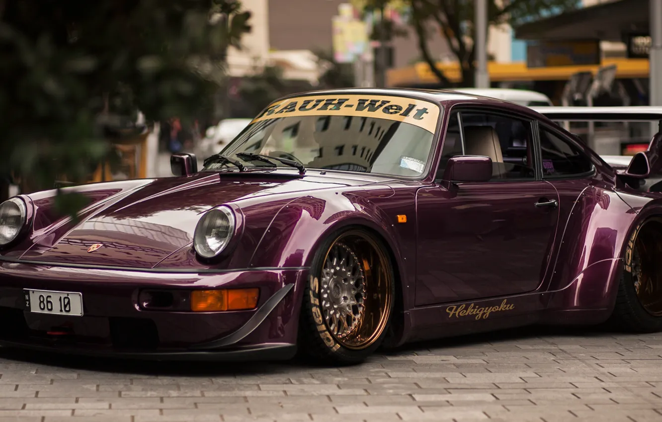 Photo wallpaper 911, wide body, porschce, Porsche 964