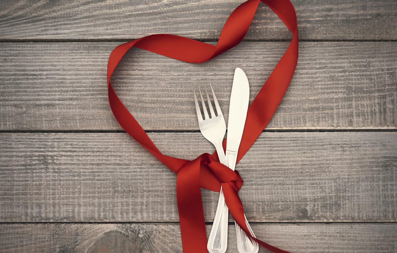 Photo wallpaper love, heart, love, heart, wood, romantic