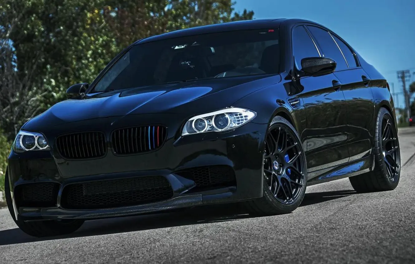 Photo wallpaper BMW, black, F10