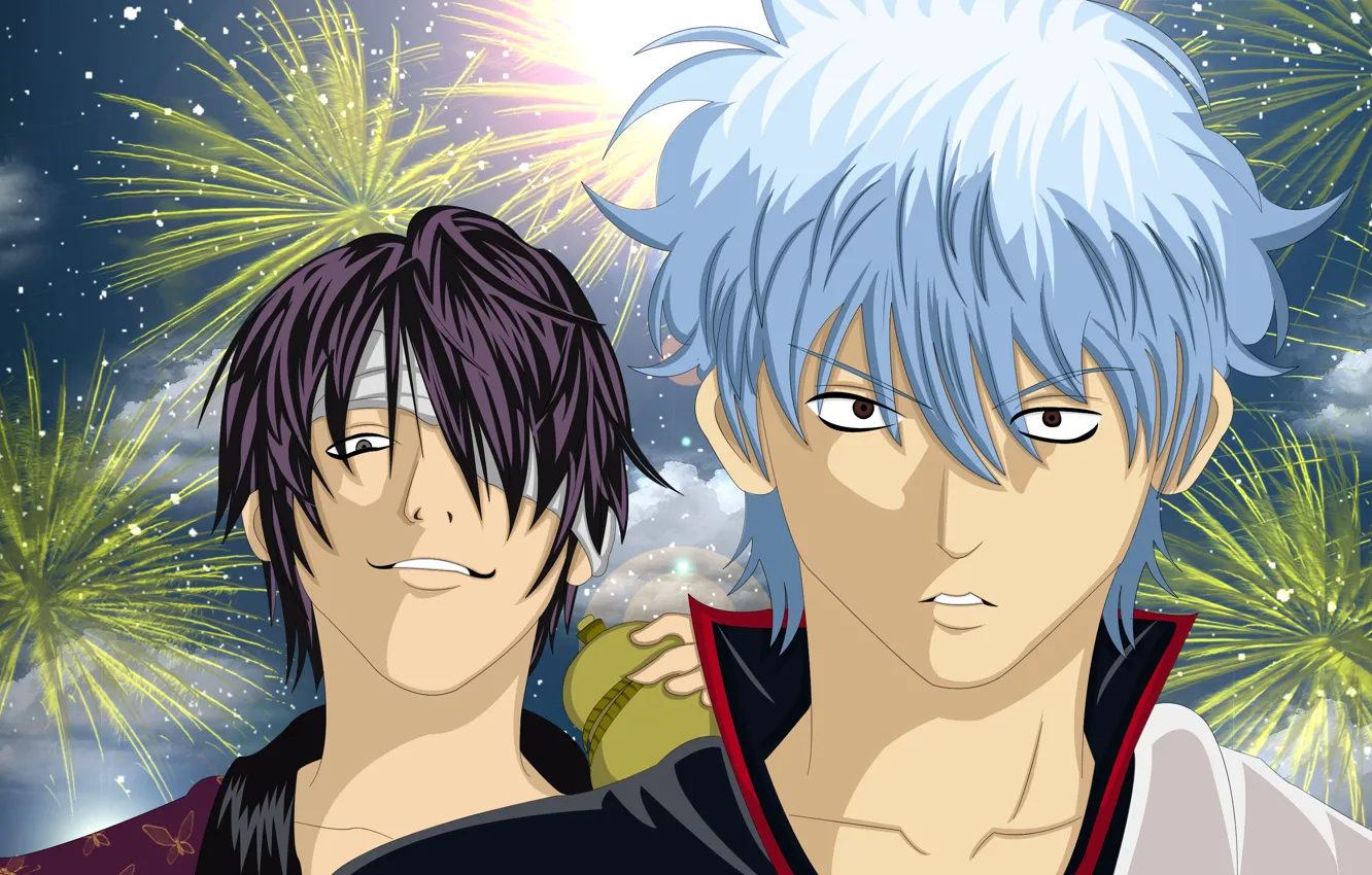 Photo wallpaper salute, guy, gintama, Gintama