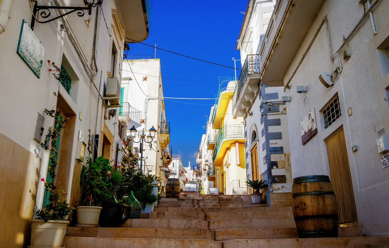 Photo wallpaper Mattinata, street, Apulia, stage, Italy, home