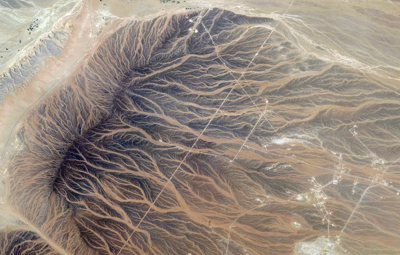 Photo wallpaper space, river, earth, planet, NASA, relief, the, photo