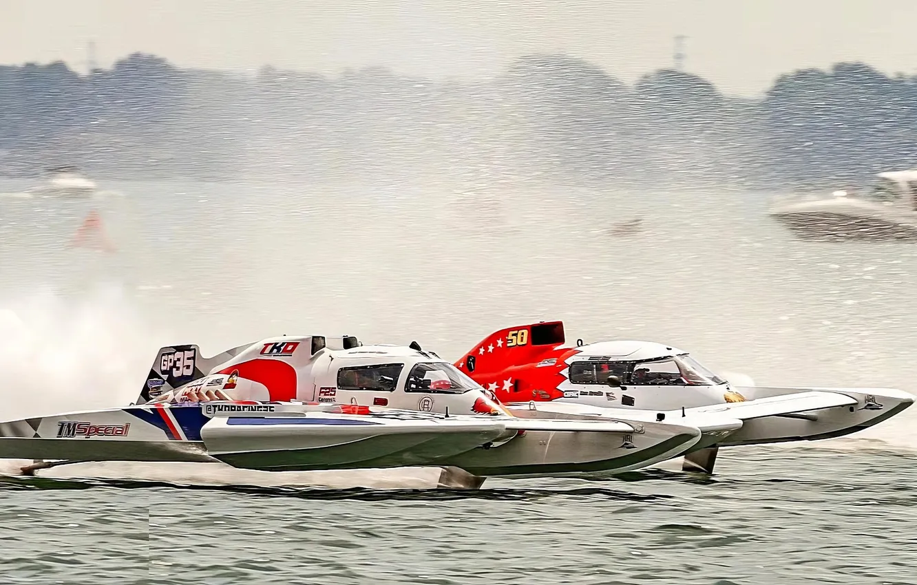 Photo wallpaper race, boat, speed