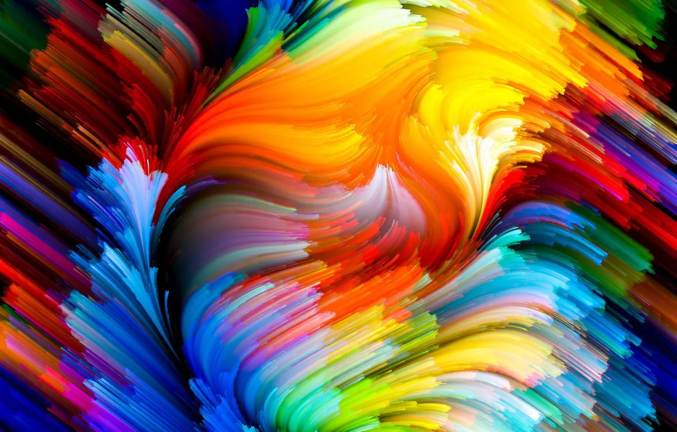 Photo wallpaper paint, colors, colorful, abstract, rainbow, background, splash, painting