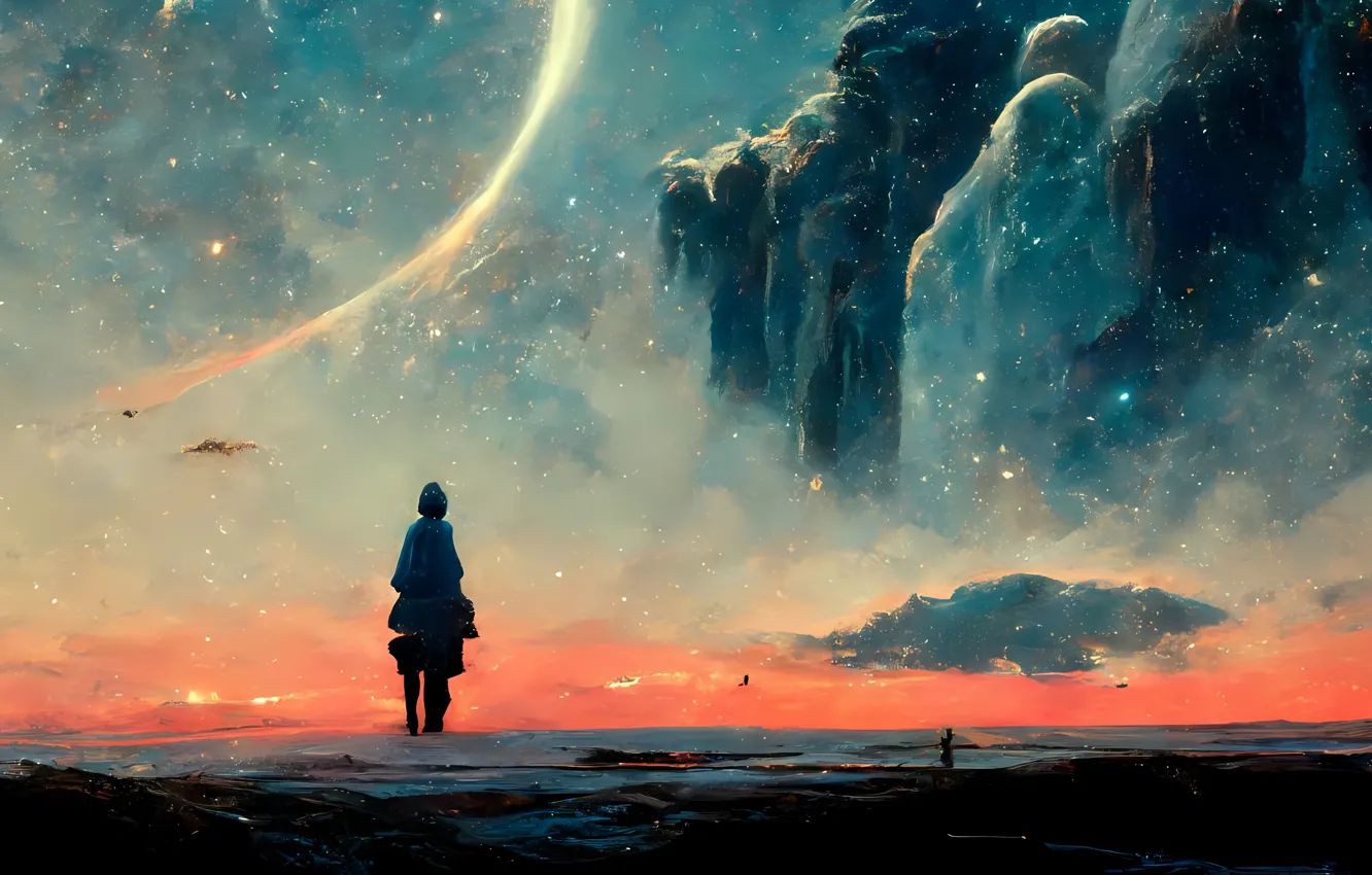 Photo wallpaper the universe, edge, Intelligence, artificial