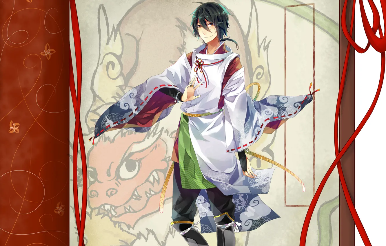 Photo wallpaper smile, guy, scroll