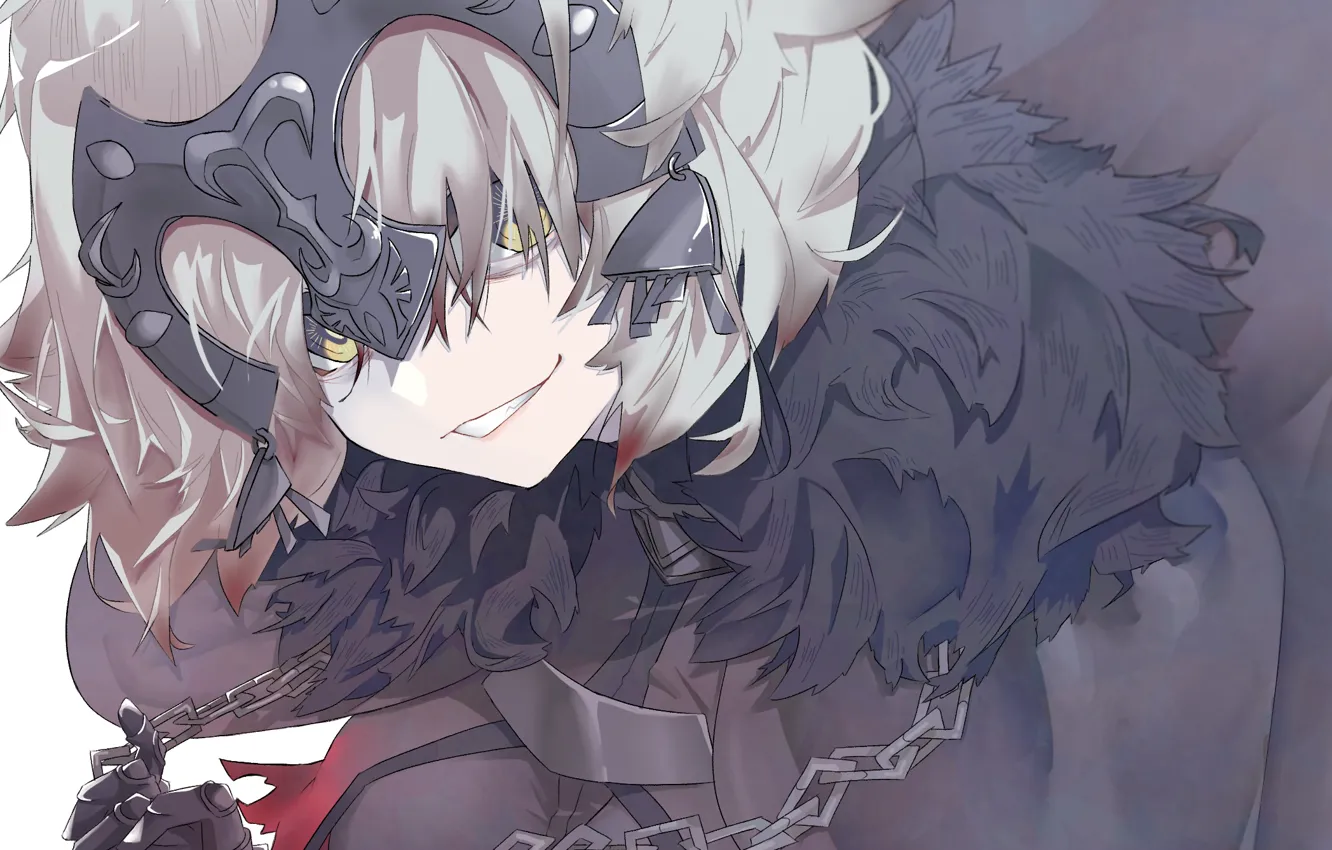 Photo wallpaper girl, smile, anime, art, chain, Fate Grand Order, The destiny of a great campaign