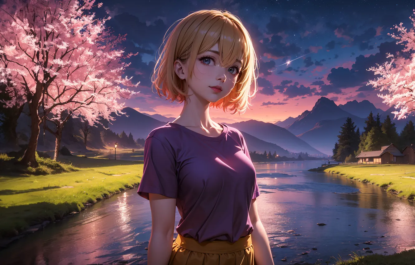 Photo wallpaper girl, Sweetheart, AI Art