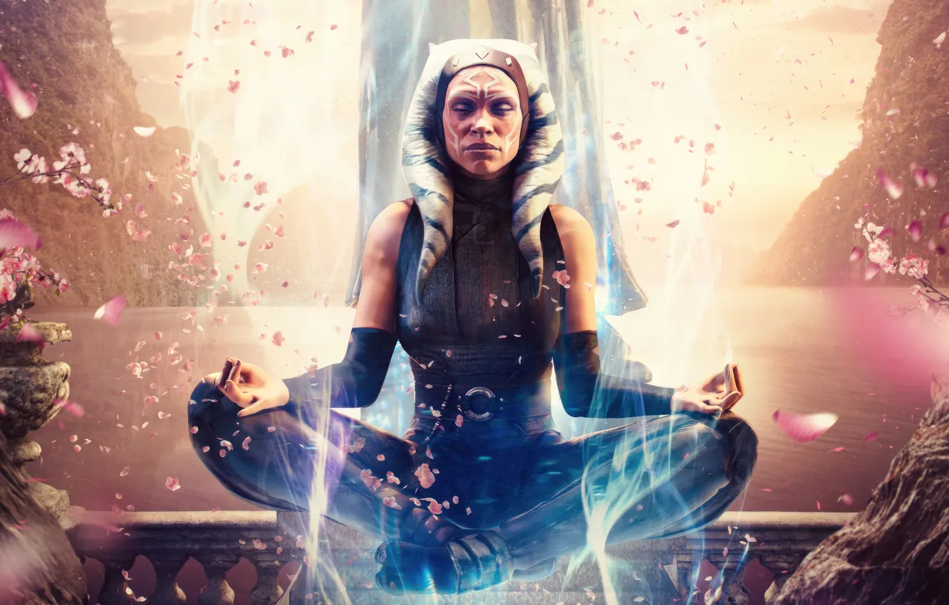 Photo wallpaper Star Wars, Disney, meditation, Ahsoka