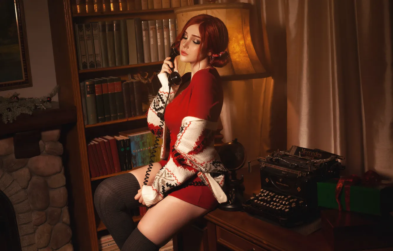 Photo wallpaper The Witcher, cosplay, Triss Merigold, Triss Merigold, Triss