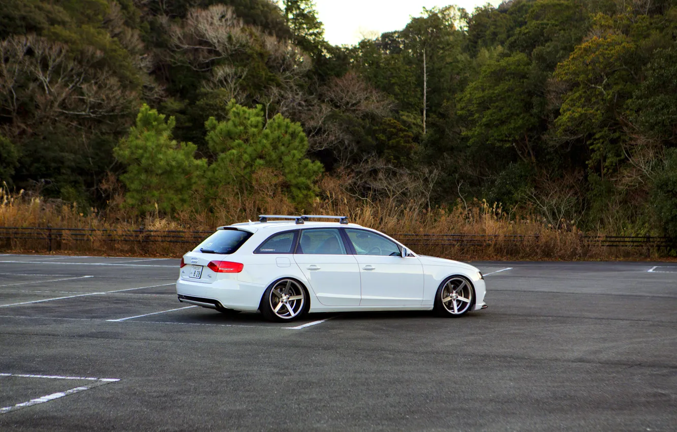 Photo wallpaper Audi, white, wheels, 2.0 T