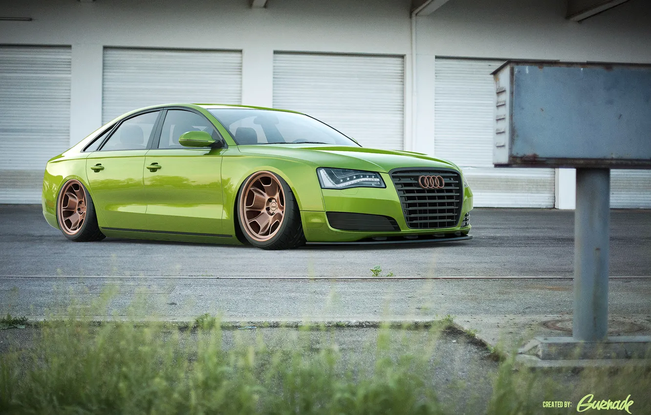 Photo wallpaper Audi, green, Audi, green