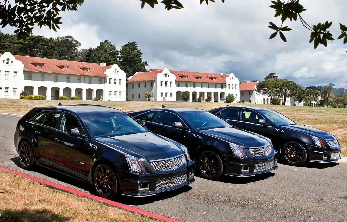 Photo wallpaper black, Cadillac, coupe, CTS, sedan, the front, universal, Cadillac