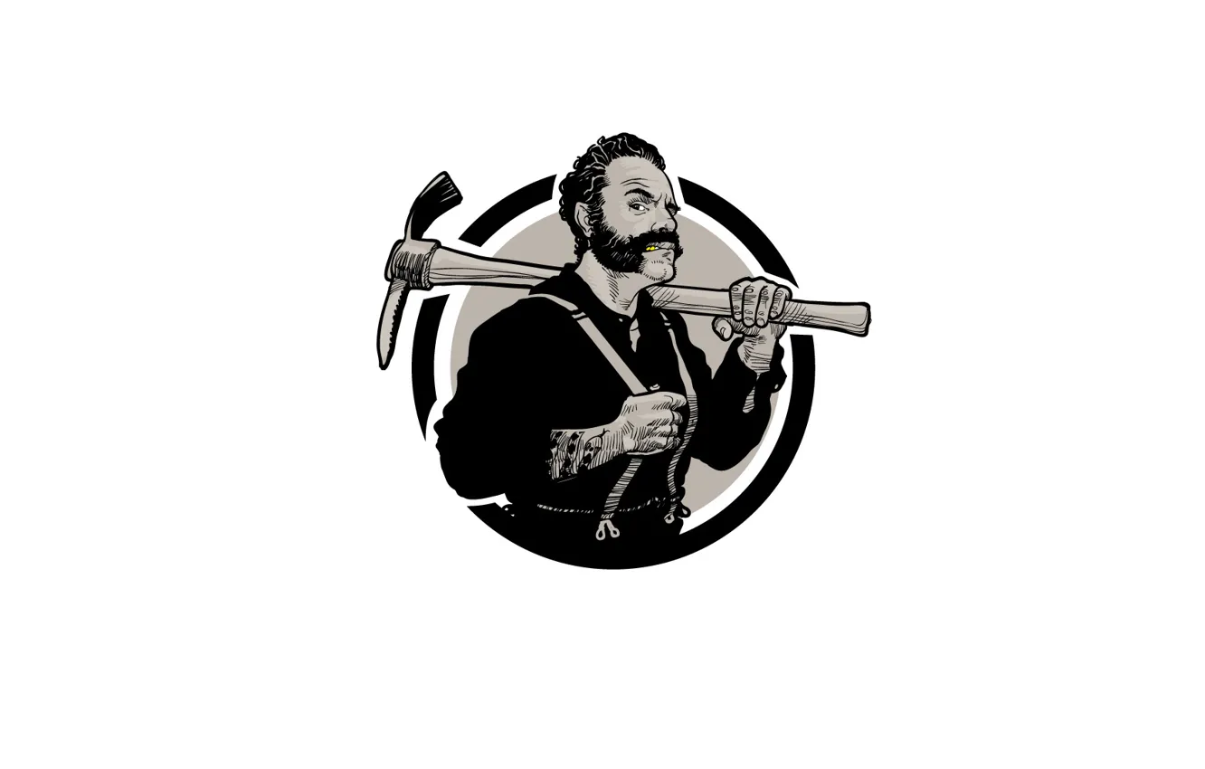 Photo wallpaper look, male, Kirk, digger