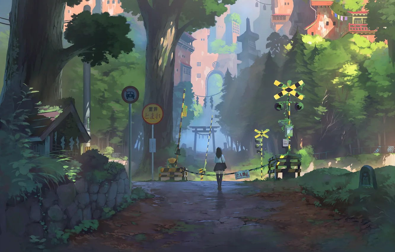 Photo wallpaper street, anime, art, nauimusuka
