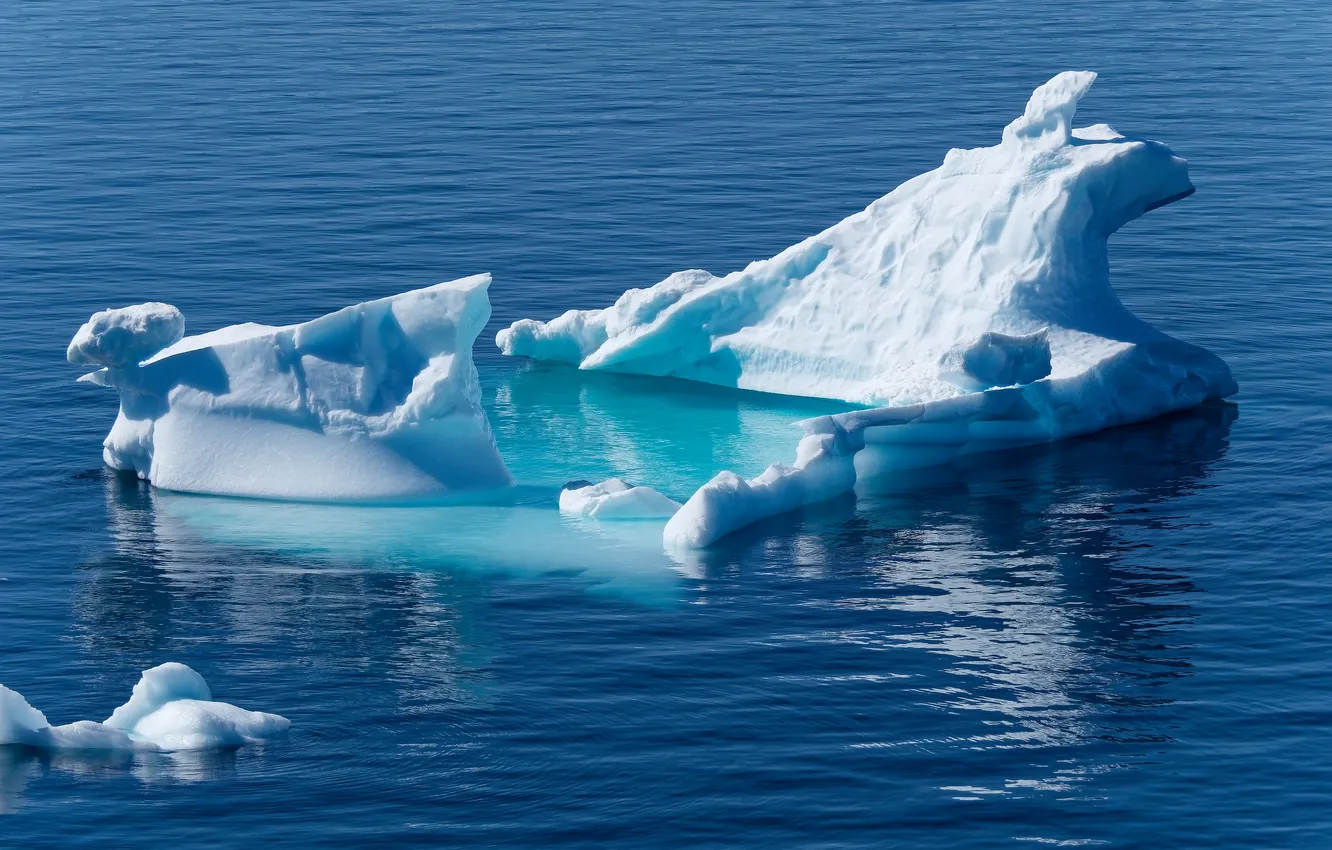 Photo wallpaper ice, landscape, the ocean, iceberg