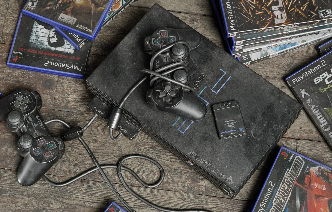 Photo wallpaper wire, the game, console, drives, PS 2, JOSIKI