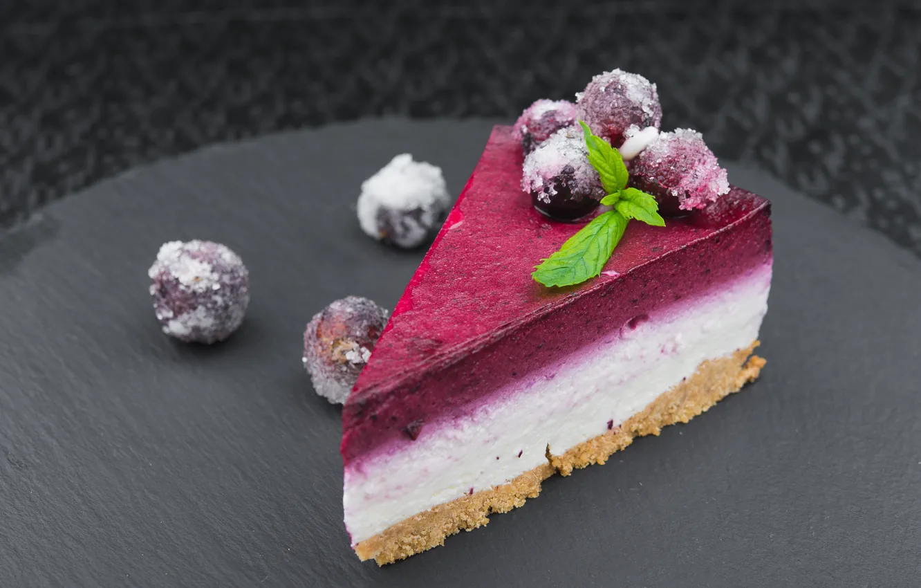 Photo wallpaper cherry, cherry, cake, dessert, food, sweet, cream, dessert