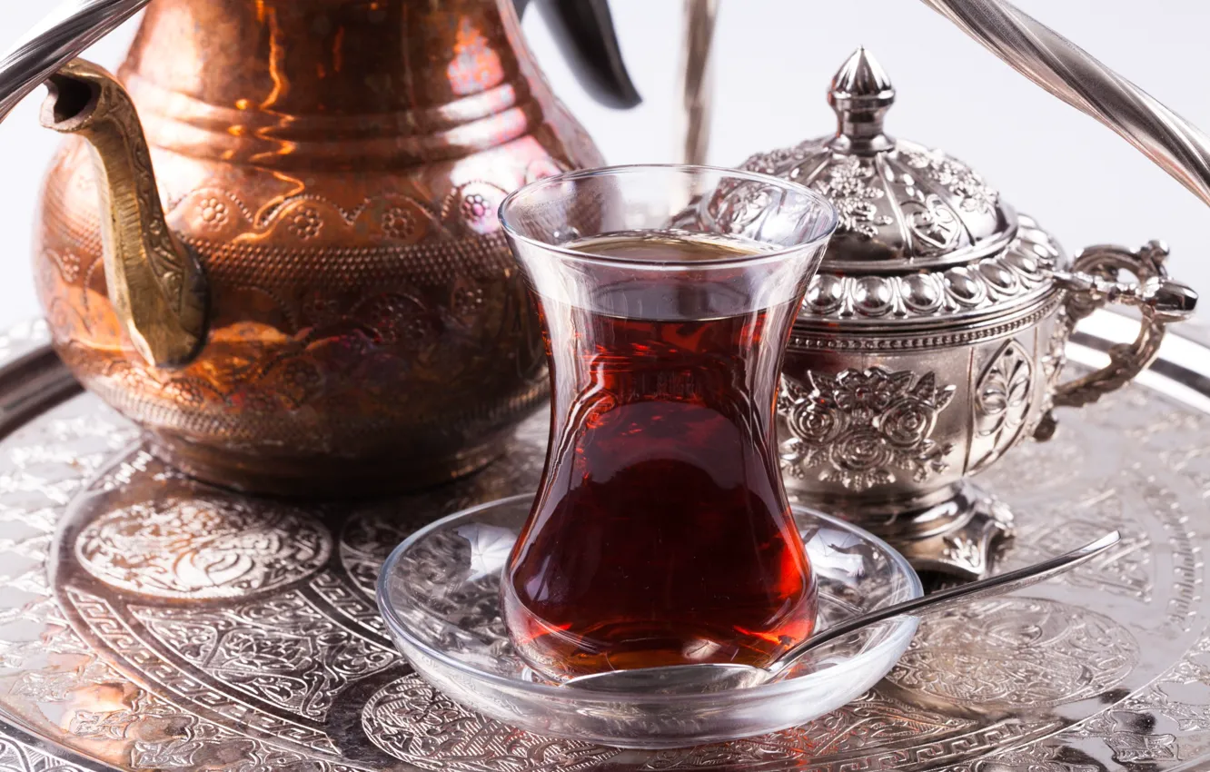 Photo wallpaper tea, kettle, drink
