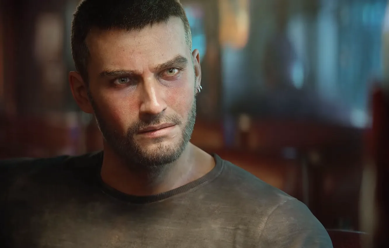 Photo wallpaper game, man, Cyberpunk 2077, the protagonist, CDProjekt RED, V, You