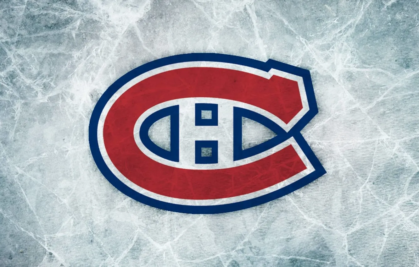 Photo wallpaper ice, Montreal, emblem, NHL, NHL, Montreal Canadiens, hockey club, Montreal Canadiens