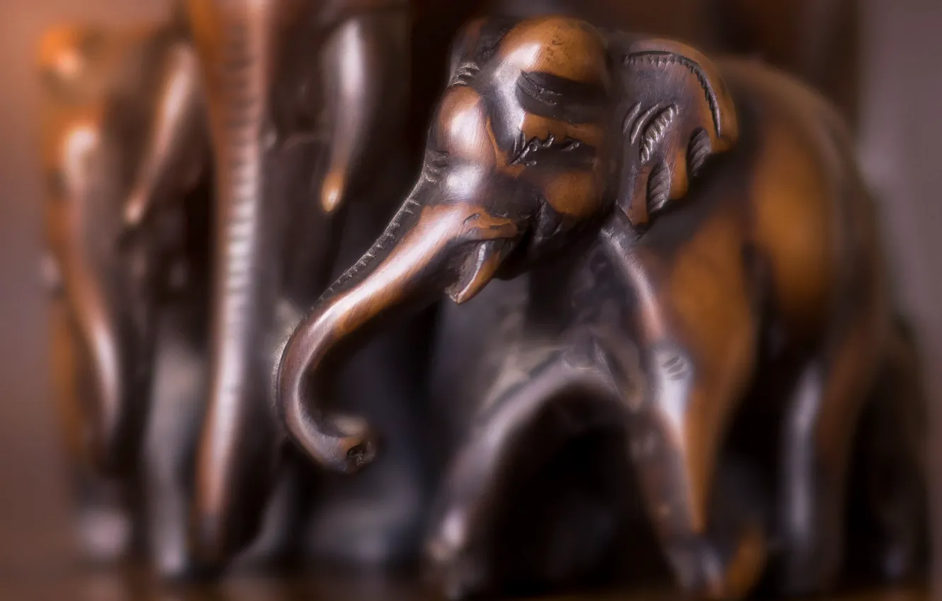 Photo wallpaper macro, elephant, figurine, souvenir, Nepal, elephant