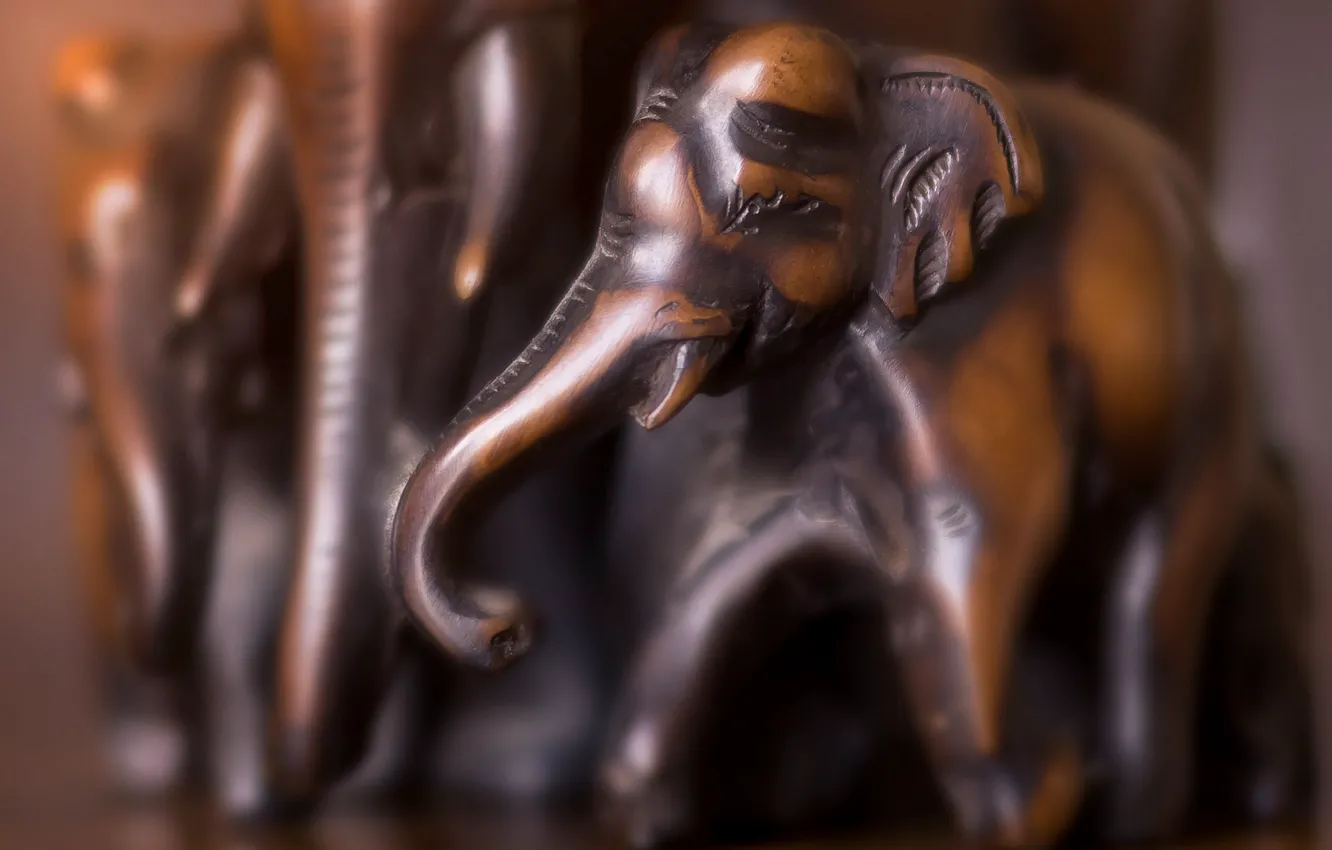 Photo wallpaper macro, elephant, figurine, souvenir, elephant, Nepal