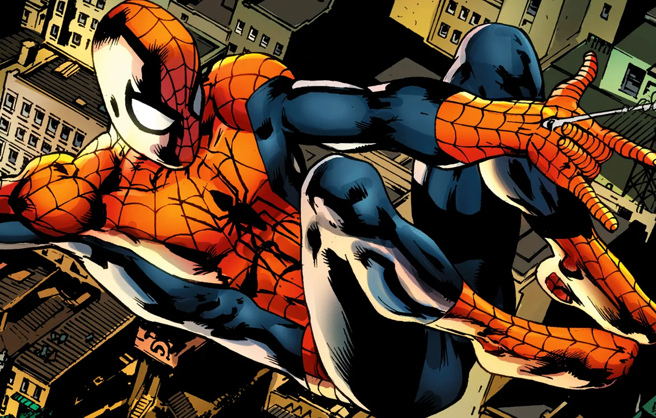 Photo wallpaper spider-man, marvel, new york city, comics