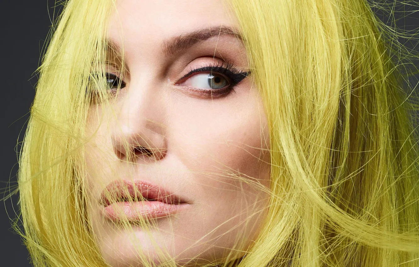 Photo wallpaper close-up, portrait, makeup, actress, Angelina Jolie, Angelina Jolie, hairstyle