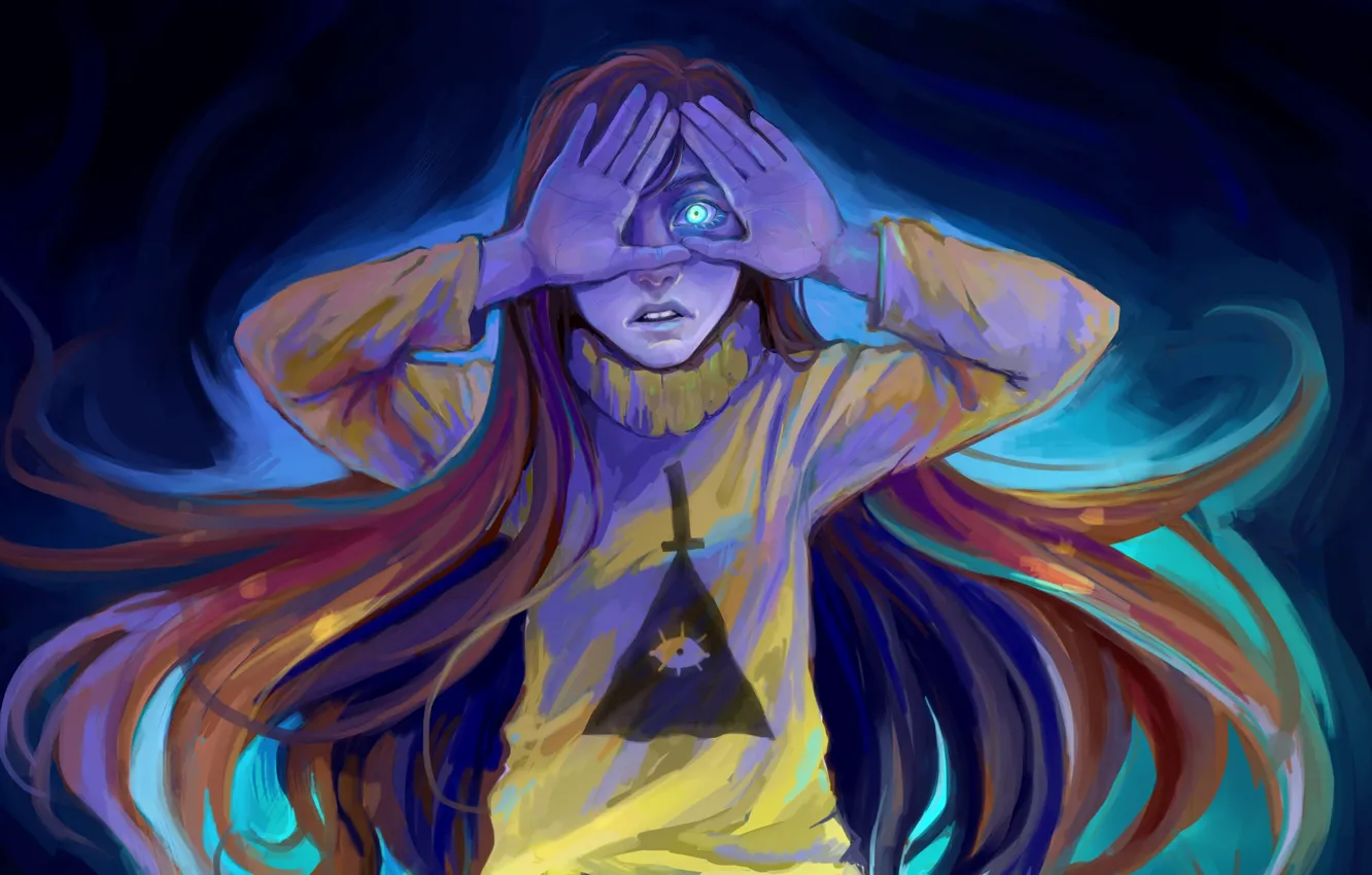 Photo wallpaper girl, art, Gravity Falls, Mabel Pines, Zapekanka's