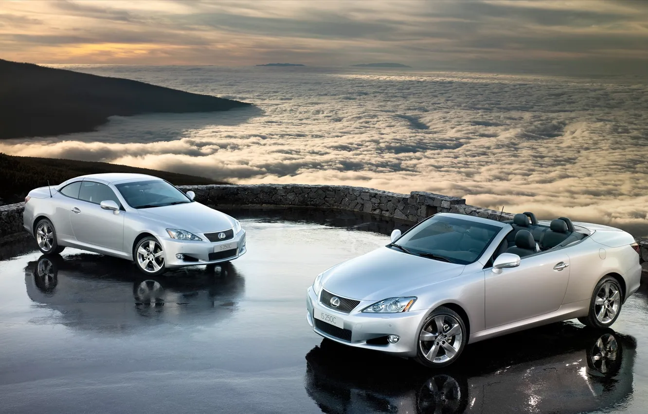 Photo wallpaper clouds, mountains, machine, cars, Lexus, 1920x1200, cars with cars, clouds