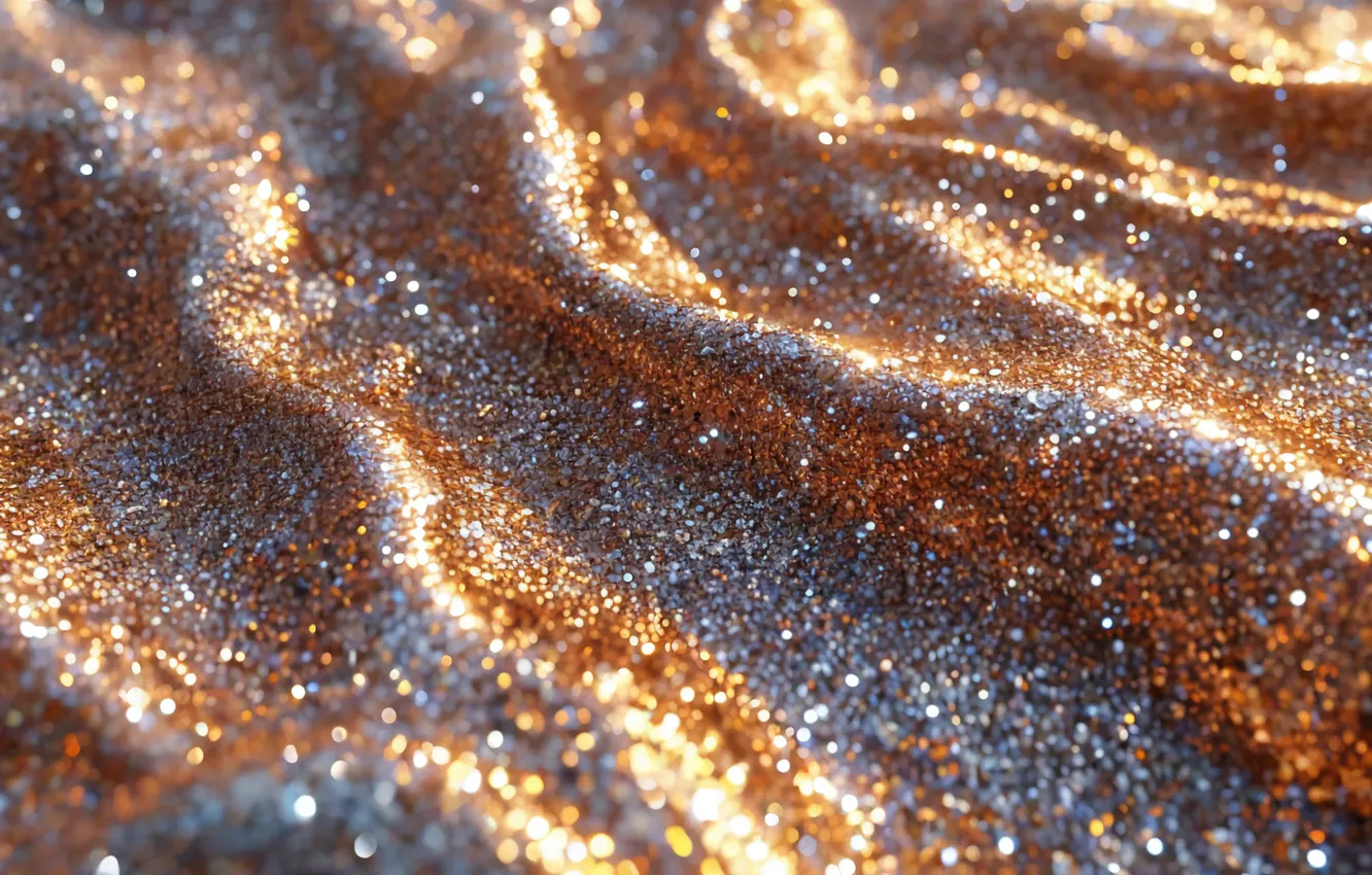 Photo wallpaper gold, sequins, different