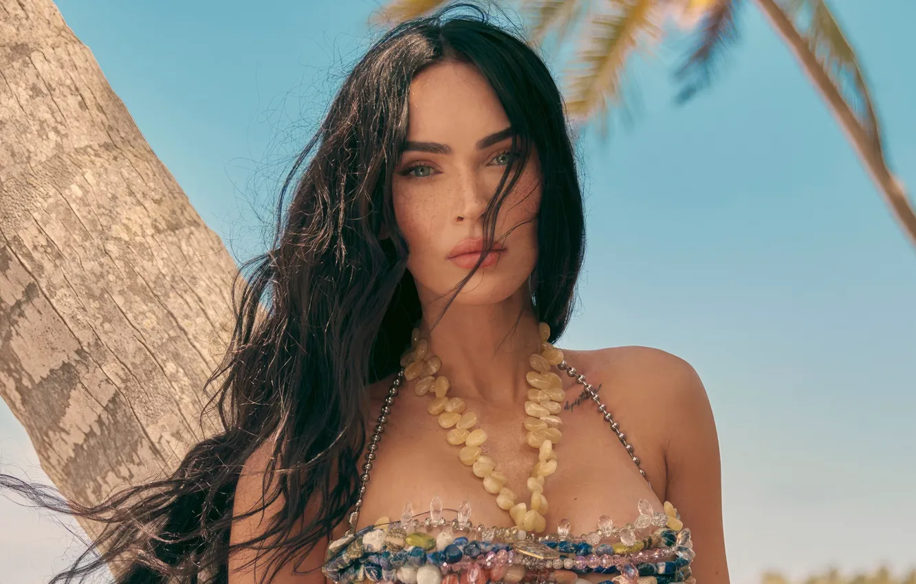 Photo wallpaper look, Megan Fox, Megan Fox, makeup, actress, brunette, hair