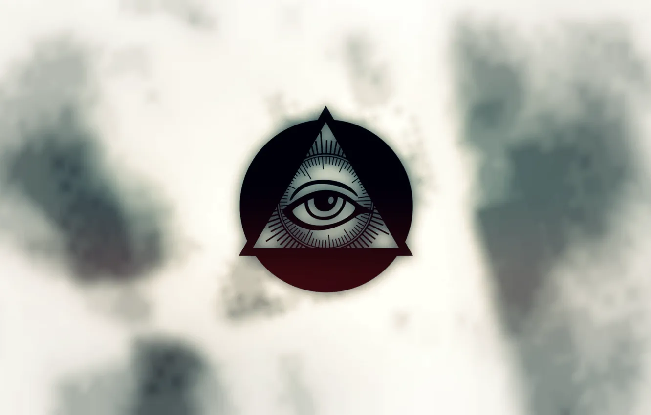 Photo wallpaper round, triangle, the all-seeing eye