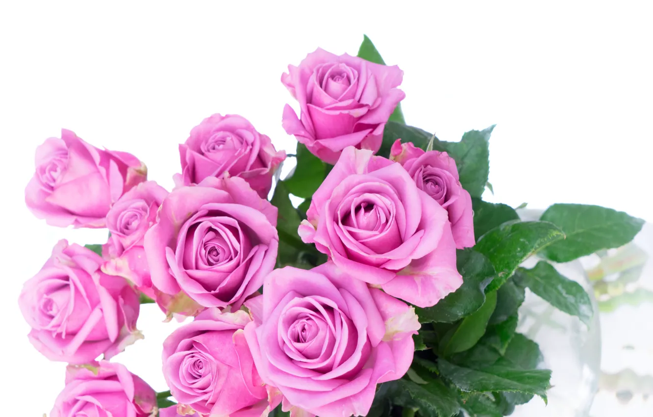 Photo wallpaper roses, bouquet, pink, flowers, roses, pink roses