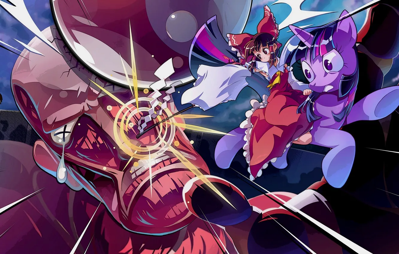 Photo wallpaper art, girl, pony, Shingeki no Kyojin