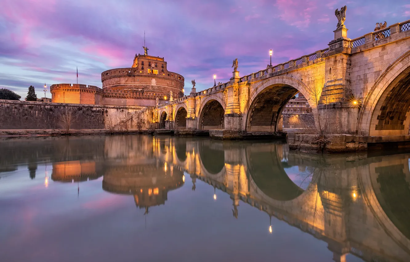 Photo wallpaper Rome, Italy, Castel Sant'angelo