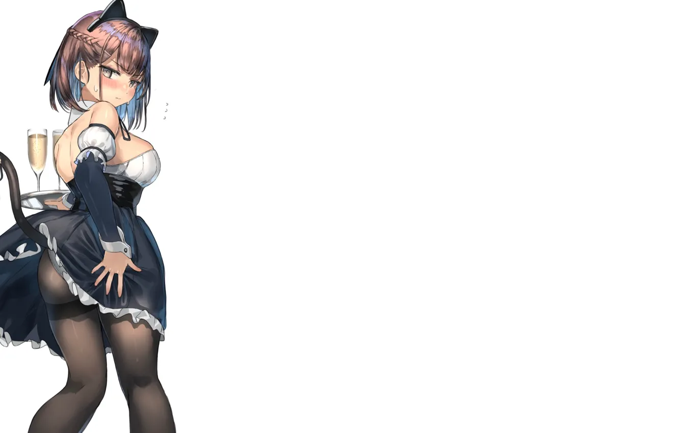 Photo wallpaper sexy, nothing, anime, kitty, maid, waitress